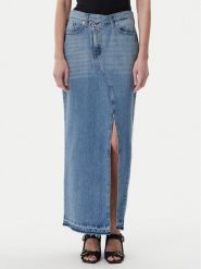 Karl Lagerfeld Jeans Spódnica jeansowa A1W12009 Niebieski Regular Fit. Niebieskie spódnice damskie Karl Lagerfeld Jeans, xs, bez wzorów, z bawełny. Za 379.99 zł.