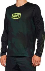 100% Koszulka męska 100% AIRMATIC LE Long Sleeve black camo roz. M (NEW 2022). Czarne bluzki z długim rękawem męskie 100%, m, bez wzorów, bez kołnierzyka. Za 197.22 zł.