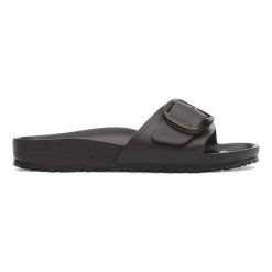 Klapki damskie BIRKENSTOCK Madrid Big Buckle EVA Black. Czarne klapki damskie Birkenstock, bez wzorów, eleganckie, bez obcasa. Za 224.99 zł.