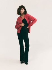 Legginsy flare - czarny. Czarne legginsy damskie Reserved, l, bez wzorów, z bawełny. Za 89.99 zł.