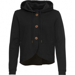 Bluza rozpinana bawełniana bonprix czarny. Czarne bluzy damskie bonprix, z bawełny. Za 129.99 zł.