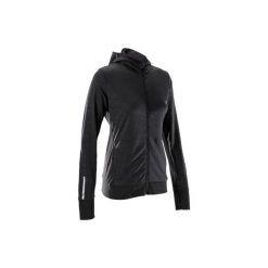Bluza Rozpinana Z Kapturem Damska Run Warm Czarna. Czarne bluzy damskie KALENJI, l, bez wzorów, z elastanu, bez kaptura, do biegania, climacool (adidas). Za 119.99 zł.