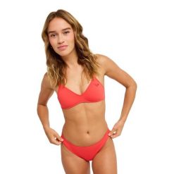 Majtki bikini o średnim kryciu dla Kobiety SOLID ESSENTIALS Czerwony. Czerwone bikini damskie Roxy, m, bez wzorów. Za 109.99 zł.