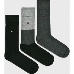 Tommy Hilfiger - Skarpety (3 pack). Niebieskie skarpety męskie Tommy Hilfiger, bez wzorów, z bawełny. W wyprzedaży za 39.90 zł.