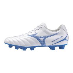 Buty piłkarskie Mizuno Monarcida Neo III Select FG. Białe buty sportowe męskie Mizuno, bez zapięcia, do piłki nożnej. Za 339.99 zł.