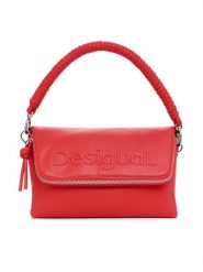 Desigual Torebka 25SAXPCD Koralowy. Pomarańczowe torebki do ręki damskie Desigual, bez wzorów, ze skóry, bez dodatków. Za 159.99 zł.