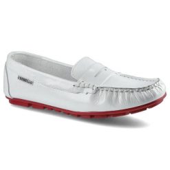 Mokasyny damskie Chebello, naturalna skóra licowa z charakterystycznym przeszyciem mokasynowym paskiem na podbiciu oraz elastyczną podeszwą z kontras. Białe mokasyny damskie CheBello, ze skóry, eleganckie. Za 159.00 zł.