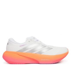 Buty do biegania adidas. Białe buty sportowe męskie Adidas, bez zapięcia, do biegania. Za 649.99 zł.