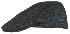 Kaszkiet Wełniany z Gumką Popielaty w Drobny Wzór, z Nausznikami Jesienno-Zimowy -Pako Jeans. Szare czapki i kapelusze męskie Pako Jeans, na jesień, bez wzorów, z jeansu. Za 99.00 zł.
