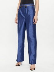 Rinascimento Spodnie materiałowe CFC0117559003 Granatowy Wide Fit. Niebieskie spodnie materiałowe damskie Rinascimento, s, bez wzorów, z materiału. Za 389.99 zł.
