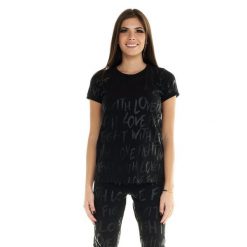 Koszulka na co dzień na siłownię. Czarne koszulki sportowe damskie LEONE 1947 APPAREL, bez wzorów, sportowe, bez kołnierzyka. W wyprzedaży za 96.83 zł.