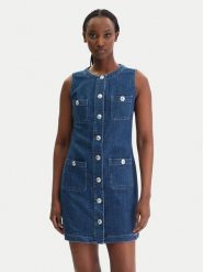 Liu Jo Sukienka codzienna UA6334 D0275 Niebieski Regular Fit. Niebieskie sukienki damskie Liu Jo, na co dzień, bez wzorów, z bawełny, bez kołnierzyka, bez ramiączek, proste. Za 1,079.00 zł.