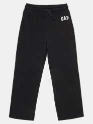 Gap Spodnie materiałowe 645346-00 Czarny Regular Fit. Czarne spodnie materiałowe dla chłopców GAP, bez wzorów, z bawełny. Za 69.99 zł.