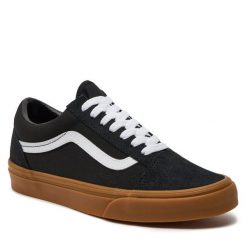 Tenisówki Vans. Czarne półbuty damskie Vans, bez wzorów, bez zapięcia. Za 259.99 zł.
