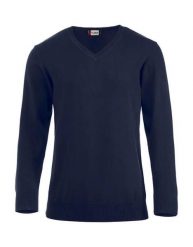 Clique sweter męski Aston V-neck 100% bawełna 12 gauge - dark navy. Niebieskie swetry przez głowę męskie CLIQUE, m, bez wzorów, z bawełny, bez kołnierzyka. Za 240.07 zł.