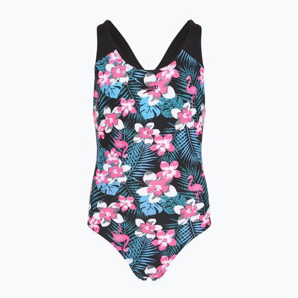 Strój pływacki jednoczęściowy dziecięcy Speedo Allover Splashback. Stroje kąpielowe dla dziewczynek Speedo, bez wzorów. Za 79.99 zł.