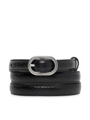 Gino Rossi Pasek Damski BLYL23005 Czarny. Czarne paski damskie Gino Rossi, bez wzorów, ze skóry. Za 79.99 zł.