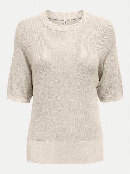 ONLY Sweter Lecia 15339541 Beżowy Regular Fit. Brązowe swetry damskie Only, m, bez wzorów, z wiskozy, bez kołnierzyka, bez ramiączek, bez kaptura. Za 98.99 zł.
