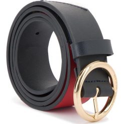Pasek Damski TOMMY HILFIGER - New Th Round Buckle 3.5 AW0AW05372 901. Białe paski damskie Tommy Hilfiger, w paski, ze skóry. Za 299.00 zł.