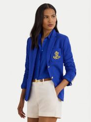 LAUREN RALPH LAUREN Marynarka 200797305032 Niebieski Slim Fit. Niebieskie żakiety damskie Lauren Ralph Lauren, xl, bez wzorów, z bawełny. Za 1,499.00 zł.