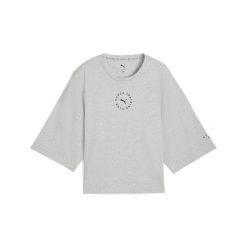 Damska skrócona koszulka PUMA x HYROX Lifestyle PUMA Light Gray Heather. Szare koszulki sportowe damskie Puma, xl, bez wzorów, sportowe, bez kołnierzyka. Za 179.00 zł.