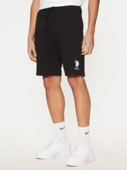 U.S. Polo Assn. Szorty sportowe MUP3355 Czarny Regular Fit. Czarne krótkie spodenki sportowe męskie U.S. Polo Assn., m, bez wzorów, z bawełny. Za 229.99 zł.