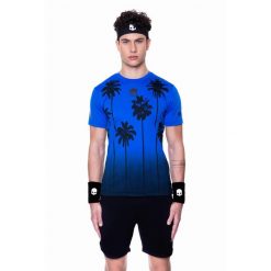 Koszulka tenisowa męska z krótkim rękawem Hydrogen Palm tech tee. Czarne koszulki sportowe męskie HYDROGEN, m, bez wzorów, bez kołnierzyka, bez ramiączek, tenisowe. Za 350.00 zł.