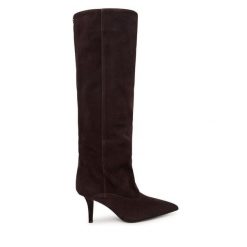 Kozaki Guess. Brązowe kozaki damskie Guess, bez obcasa, na szpilce. Za 1,059.00 zł.
