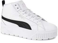 Buty sportowe sneakersy damskie wysokie na platformie PUMA KARMEN II MID 397459-. Białe obuwie sportowe damskie Puma, z aplikacjami, z materiału, trekkingowe. Za 209.00 zł.