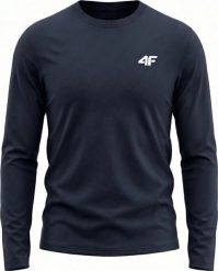 4f Koszulka męska 4F Longsleeve M611 granatowa 4FWMM00TLONM611 31S XL. Bluzki z długim rękawem męskie 4f, m, bez wzorów, bez kołnierzyka. Za 75.58 zł.