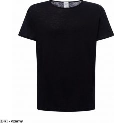 JHK TSUASLB - Męski T-shirt z krótkim rękawkiem typu SLUB - czarny s/m. Czarne t-shirty męskie JHK, m, bez wzorów, bez kołnierzyka. Za 25.58 zł.