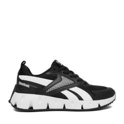 Sneakersy Reebok. Czarne trampki i tenisówki chłopięce Reebok, bez wzorów, bez zapięcia. Za 199.99 zł.