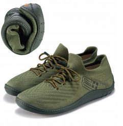 SH5010W Buty damskie BAREFOOT MERINO khaki/khaki 41. Brązowe trampki i tenisówki damskie Spokey, bez wzorów, bez zapięcia. Za 508.45 zł.