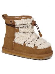 EMU Australia Śniegowce Mauboy K12956 Brązowy. Brązowe buty zimowe dziewczęce Emu Australia, bez wzorów, z materiału, bez zapięcia. Za 389.99 zł.