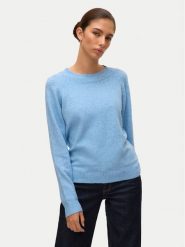 Vero Moda Sweter Doffy 10201022 Błękitny Regular Fit. Niebieskie swetry damskie Vero Moda, xl, bez wzorów, z syntetyku, bez kołnierzyka, bez ramiączek, bez kaptura. Za 109.99 zł.