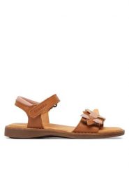Froddo Sandały Lorine Flowers G3150251-41 M Brązowy. Brązowe sandały dziewczęce Froddo, ze skóry, bez zapięcia. Za 319.99 zł.