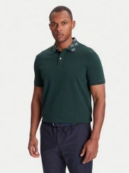 Guess Polo M5YP34 KCJV1 Zielony Regular Fit. Zielone koszulki polo męskie Guess, m, z aplikacjami, z bawełny, bez ramiączek. Za 206.00 zł.