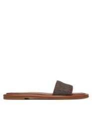 MICHAEL Michael Kors Klapki Dana 40S5DNFS1B Brązowy. Brązowe klapki damskie MICHAEL Michael Kors, bez wzorów, ze skóry, bez obcasa. Za 399.99 zł.