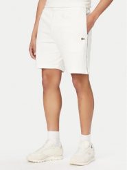 Lacoste Szorty sportowe GH0886 Biały Regular Fit. Białe krótkie spodenki sportowe męskie Lacoste, m, bez wzorów, z bawełny. Za 379.99 zł.