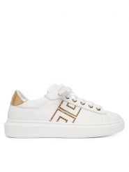 Elisabetta Franchi Sneakersy F4A9-E0504-0092 D Biały. Białe buty sportowe dziewczęce Elisabetta Franchi, bez wzorów, ze skóry, bez zapięcia. Za 839.99 zł.
