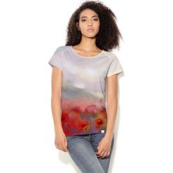 Colour Pleasure Koszulka CP-034 55 beżowo-czerwono-zielona r. XXXL-XXXXL. Bluzki damskie marki Colour Pleasure. Za 70.35 zł.