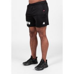Miles Mesh Szorty - Czarny. Czarne krótkie spodenki sportowe męskie GORILLA WEAR, bez wzorów, z meshu, na fitness i siłownię. Za 189.00 zł.