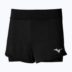 Spodenki tenisowe damskie Mizuno Flex Short. Czarne obuwie sportowe damskie Mizuno, bez wzorów, sportowe, tenisowe. Za 77.99 zł.
