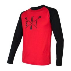 SENSOR Koszulka męska Merino Active Pt Tee Ls red/blk/ ski-S. Zielone koszulki sportowe męskie Sensor, m, bez wzorów, z materiału, bez kołnierzyka, bez ramiączek, do biegania. Za 209.90 zł.