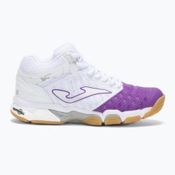 Buty do siatkówki damskie Joma V.Blok violet. Białe obuwie sportowe damskie Joma, bez wzorów, z gumy, do siatkówki. Za 349.99 zł.