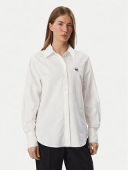 KARL LAGERFELD Koszula B3W11030 Biały Regular Fit. Białe bluzki damskie KARL LAGERFELD, bez wzorów, z bawełny, bez kołnierzyka, bez ramiączek. Za 679.99 zł.