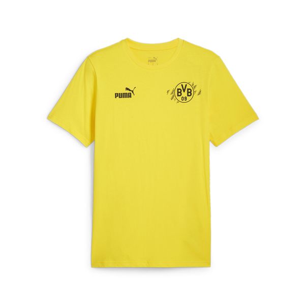 Męska koszulka ftblCULTURE Borussia Dortmund PUMA Faster Yellow Black. Czarne koszulki sportowe męskie Puma, m, bez wzorów, z gumy, bez kołnierzyka, bez ramiączek, do piłki nożnej. Za 83.40 zł.