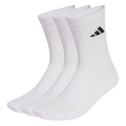 Skarpety Cushioned Sportswear Crew, 3 Pary W Opakowaniu. Białe skarpety damskie Adidas, bez wzorów. Za 59.95 zł.