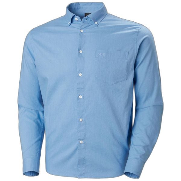 Koszula zwykła Helly Hansen Club. Niebieskie koszule męskie Helly Hansen, l, bez wzorów, z bawełny, casualowe, bez kołnierzyka, bez ramiączek. Za 468.50 zł.