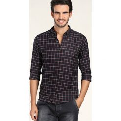 Koszula w kolorze granatowym ze wzorem. Niebieskie koszule męskie marki Philip Loren, w kratkę, button down. W wyprzedaży za 159.95 zł.
